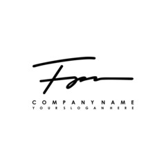 FP initials signature logo. Handwriting logo vector templates. Logo for business, beauty, fashion, signature
