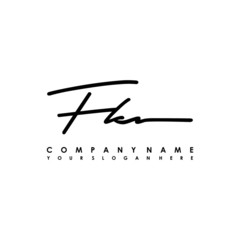 FK initials signature logo. Handwriting logo vector templates. Logo for business, beauty, fashion, signature