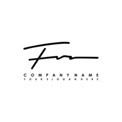 FV initials signature logo. Handwriting logo vector templates. Logo for business, beauty, fashion, signature