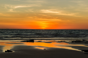 beautiful sunset of the Cable Beach in Broome, Western Australia