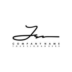 JS initials signature logo. Handwriting logo vector templates. Logo for business, beauty, fashion, signature