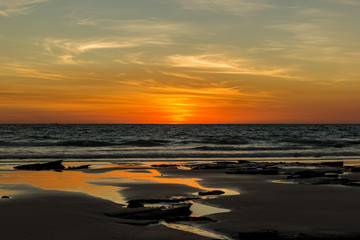 beautiful sunset of the Cable Beach in Broome, Western Australia