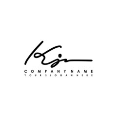 KJ initials signature logo. Handwriting logo vector templates. Logo for business, beauty, fashion, signature