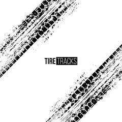 Tire tracks vector illustration © backup16