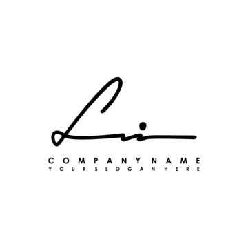 LI initials signature logo. Handwriting logo vector templates. Logo for business, beauty, fashion, signature