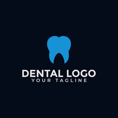Simple Tooth Care, Dental Clinic, Dentist Logo Design Template
