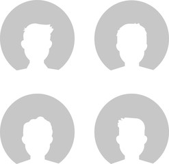 User flat avatar icon, sign, profile people symbol.Social media avatar vector graphics flat icons.Set of hand drawn Avatar profile icon (or portrait icon), including male and female .