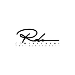 RD initials signature logo. Handwriting logo vector templates. Logo for business, beauty, fashion, signature