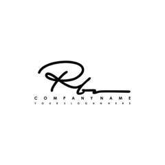 RB initials signature logo. Handwriting logo vector templates. Logo for business, beauty, fashion, signature