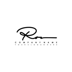 RO initials signature logo. Handwriting logo vector templates. Logo for business, beauty, fashion, signature