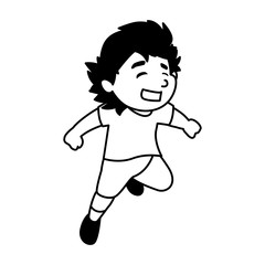 Isolated boy cartoon vector design