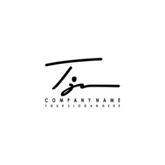 TJ initials signature logo. Handwriting logo vector templates. Logo for business, beauty, fashion, signature