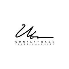 Fototapeta na wymiar UB initials signature logo. Handwriting logo vector templates. Logo for business, beauty, fashion, signature