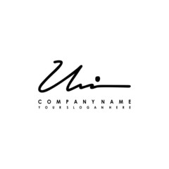 UI initials signature logo. Handwriting logo vector templates. Logo for business, beauty, fashion, signature