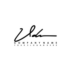 VD initials signature logo. Handwriting logo vector templates. Logo for business, beauty, fashion, signature
