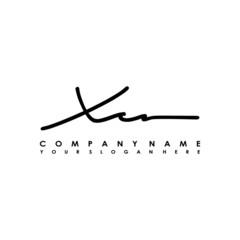 XC initials signature logo. Handwriting logo vector templates. Logo for business, beauty, fashion, signature