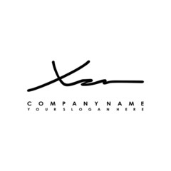 XZ initials signature logo. Handwriting logo vector templates. Logo for business, beauty, fashion, signature