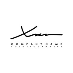 XX initials signature logo. Handwriting logo vector templates. Logo for business, beauty, fashion, signature