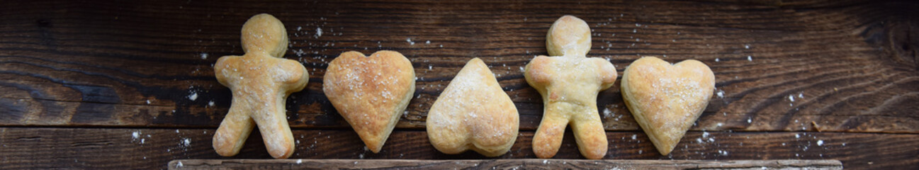 cookies of different shapes sprinkled with sand