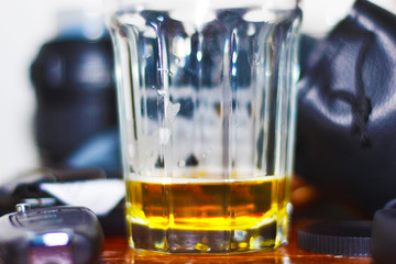 alcohol in glass 