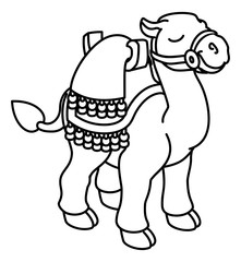 A camel cute animal cartoon character illustration