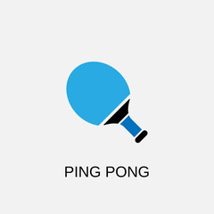 Ping pong icon. Ping pong symbol. Flat design. Stock - Vector illustration