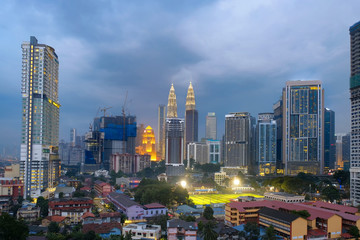 Fototapeta na wymiar Beautiful scenery of Kuala Lumpur City Centre