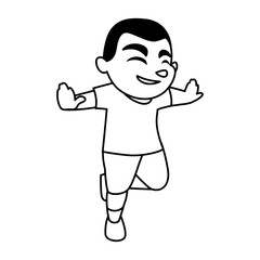Isolated boy cartoon vector design