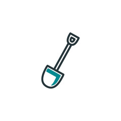 Isolated construction shovel icon fill vector design