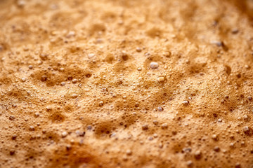 macro photo of close-up coffee espresso foam