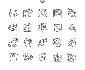 Unicorn Well-crafted Pixel Perfect Vector Thin Line Icons 30 2x Grid for Web Graphics and Apps. Simple Minimal Pictogram © palau83