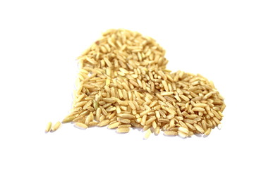  Unpolished brown rice. Natural grain. Long Grain Rice Useful product. Dietary food. Wild rice.