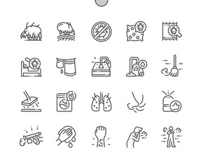 Dust mites Well-crafted Pixel Perfect Vector Thin Line Icons 30 2x Grid for Web Graphics and Apps. Simple Minimal Pictogram