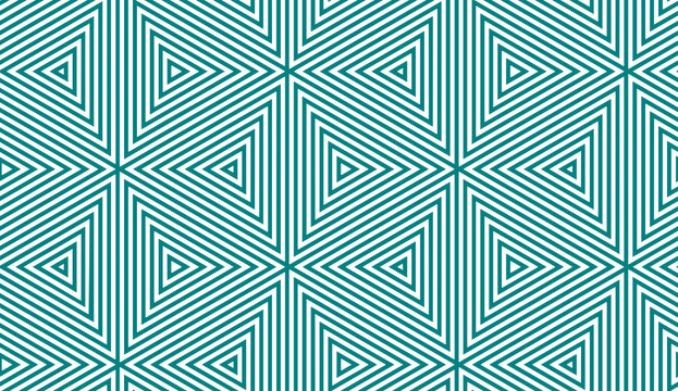 Vector - green abstract triangle seamless background.