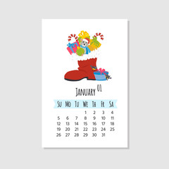 2020 new year of mouse to Chinese calendar. Wall  editable calendar grid template with cute mouse. Set of 12 months. Vector cartoon illustration