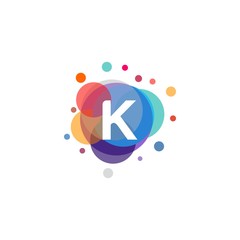 abstract initial letter K logo design template