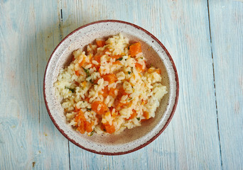 Risotto with Butternut Squash and  Kale
