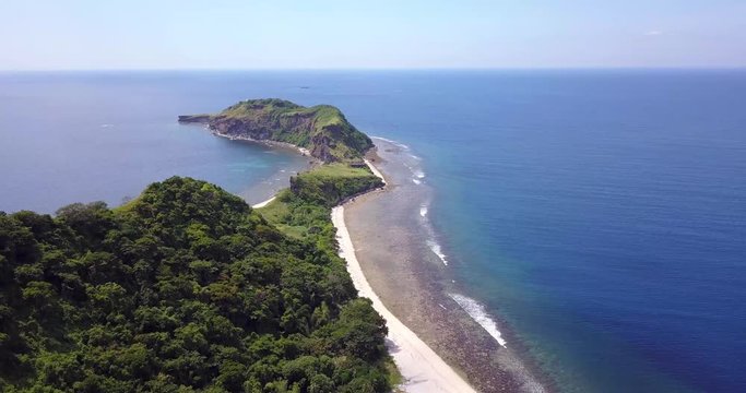 Capones Island im Zambales Philippines, by drone on a sunny day.