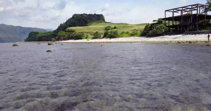 Capones Island im Zambales Philippines, by drone on a sunny day.