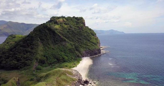Capones Island im Zambales Philippines, by drone on a sunny day.
