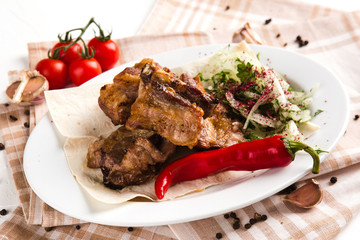 grilled fresh piece of meat