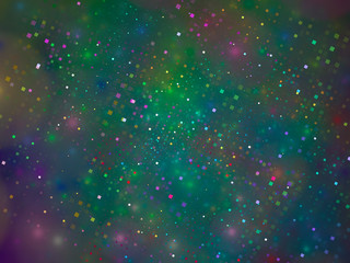 Digital abstract fractal background. Abstract fractal shapes on black background.