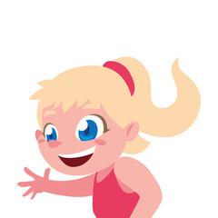 Isolated girl cartoon vector design