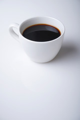cup of coffee isolated on white