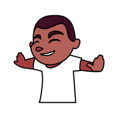 Isolated boy cartoon vector design