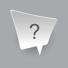 Question mark symbol in the 3d bubble icon