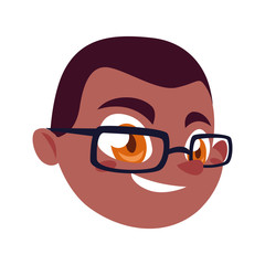Isolated boy cartoon head vector design