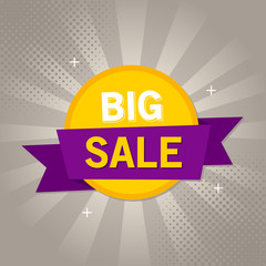 Abstract Flat Big Sale Banner Promotion. Vector Illustration. - 299282982