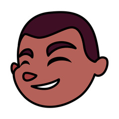 Isolated boy cartoon head vector design