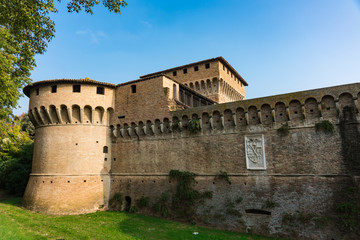 Fototapeta na wymiar Castle Rocca di Ravaldino in Forli, Italy